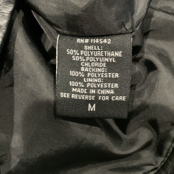 Leather style jacket /biker jacket - Picture 4 of 4